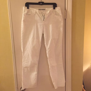 White Express Jeans Sz 10 Capri-Style